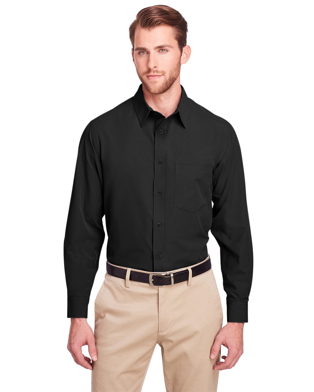 UltraClub – UC – Men’s Bradley Performance Woven Shirt – Pacific Blue –