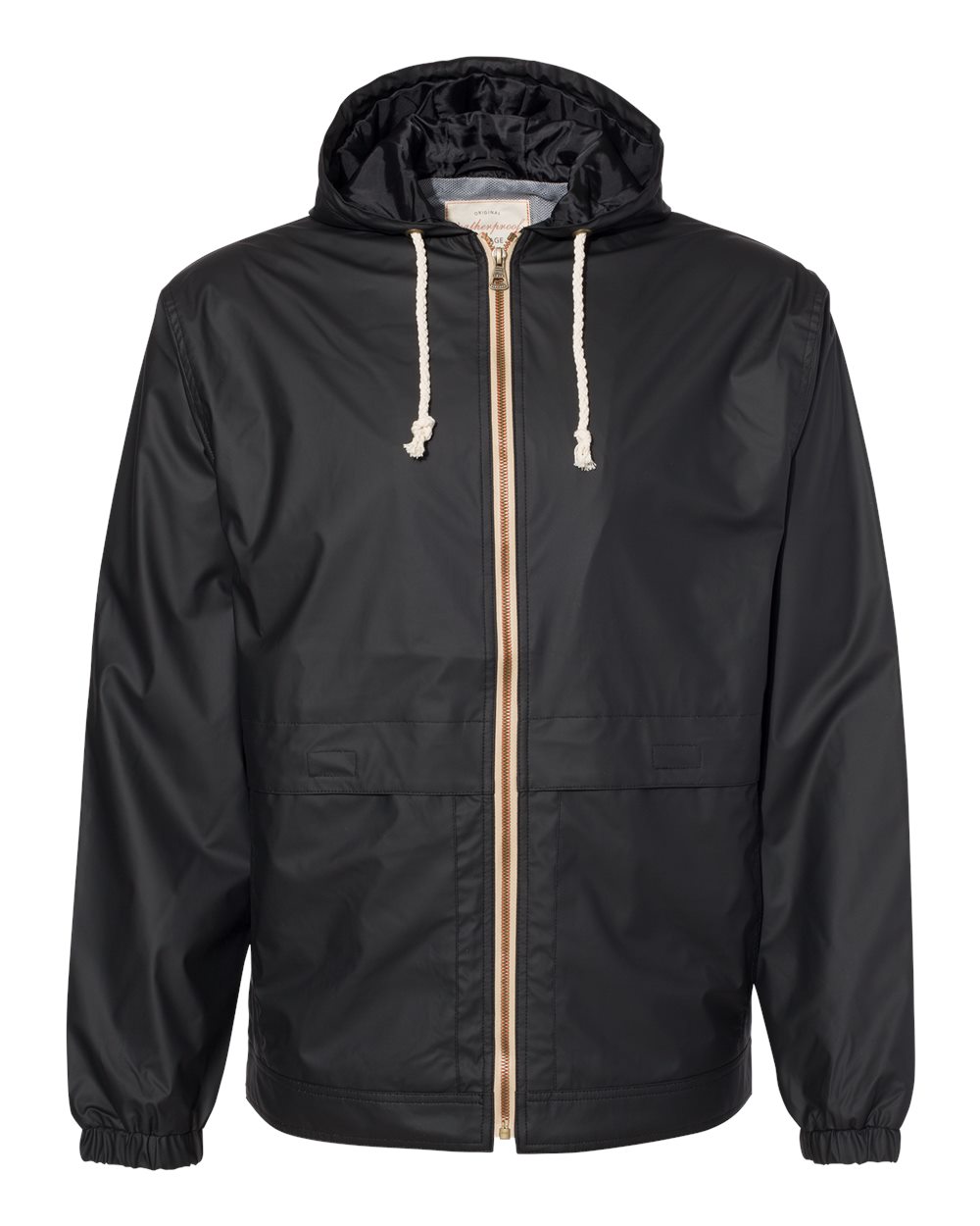 Weatherproof – – Vintage Hooded Rain Jacket – Black