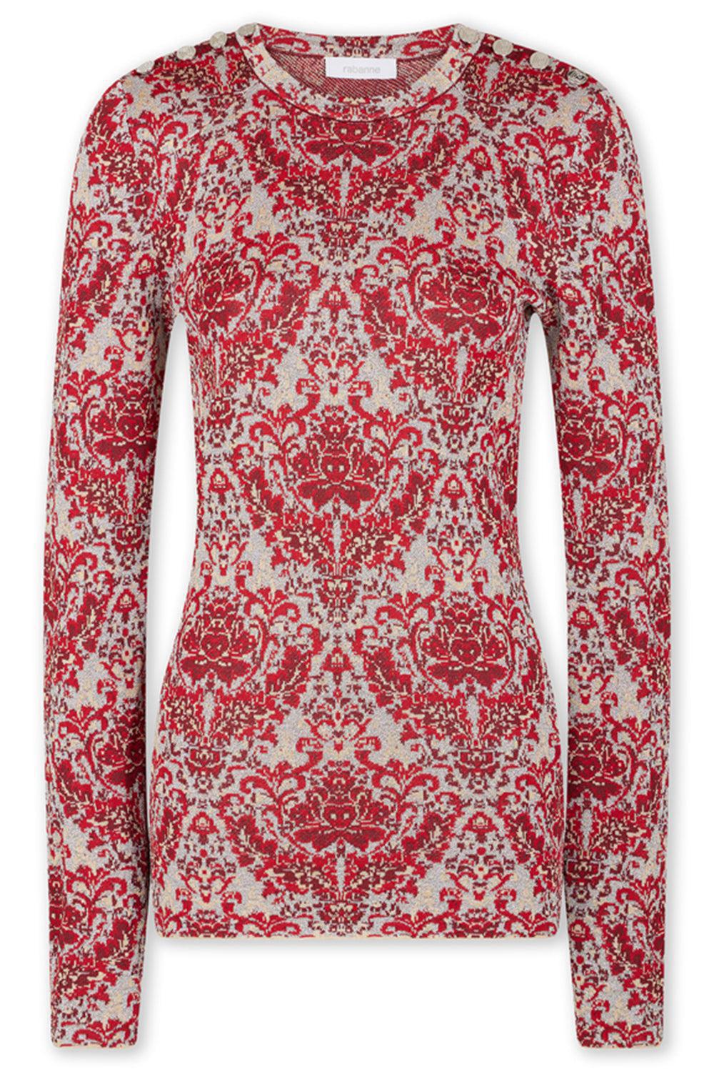 LONG SLEEVE PAISLEY TOP