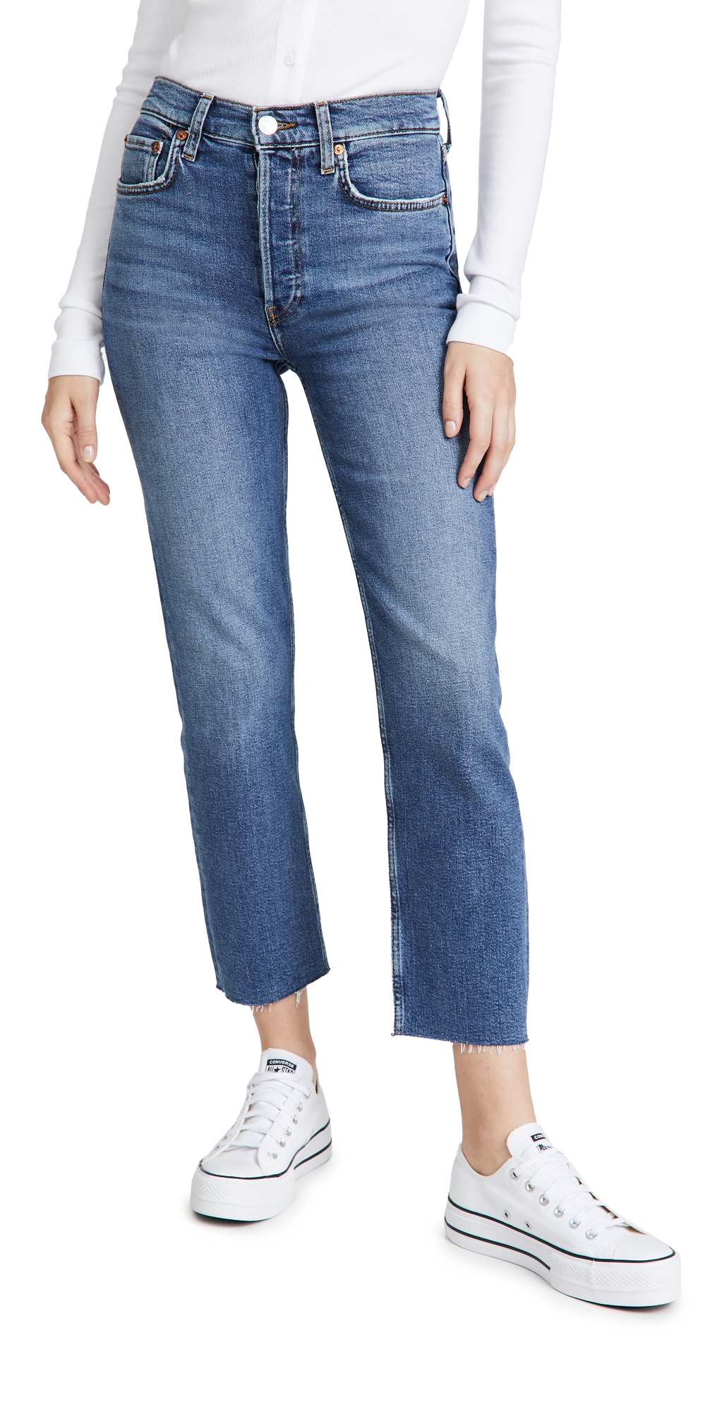 REDONE High Rise Comfort Stretch Stove Pipe Jeans Mid s REDONE High Rise Comfort Stretch Stove Pipe Jeans Mid s