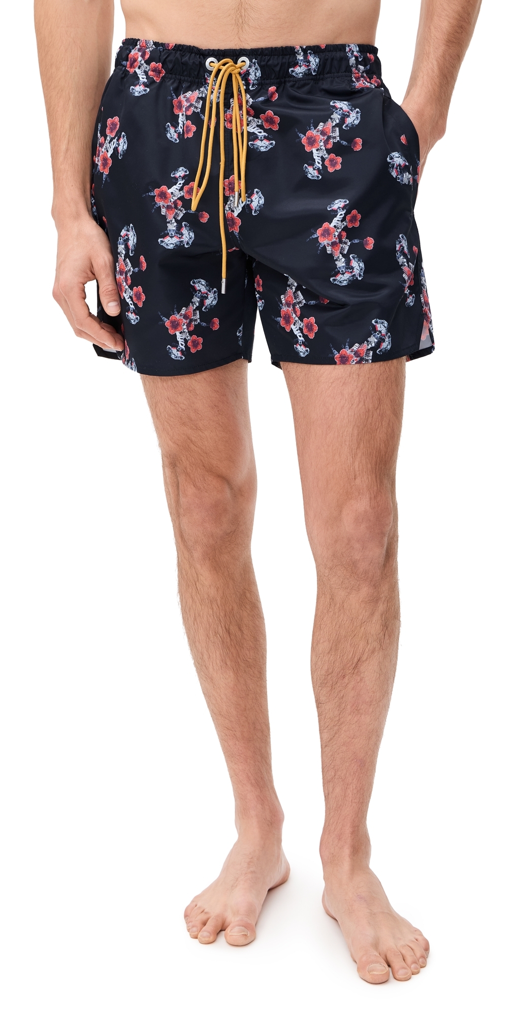 Rhude Turbo Floral Swim Shorts BlackRedMulti Rhude Turbo Floral Swim Shorts BlackRedMulti