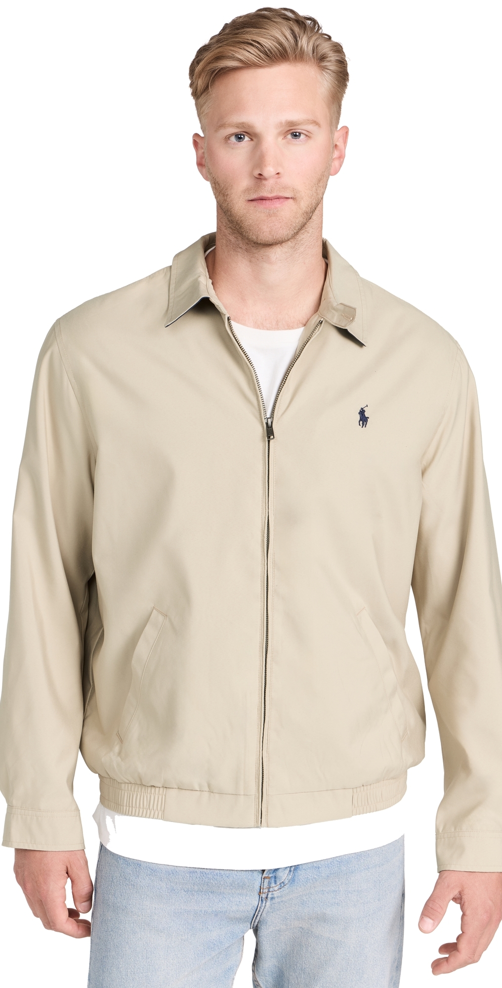 Polo Ralph Lauren Bi-Swing Windbreaker Jacket Khaki Uniform