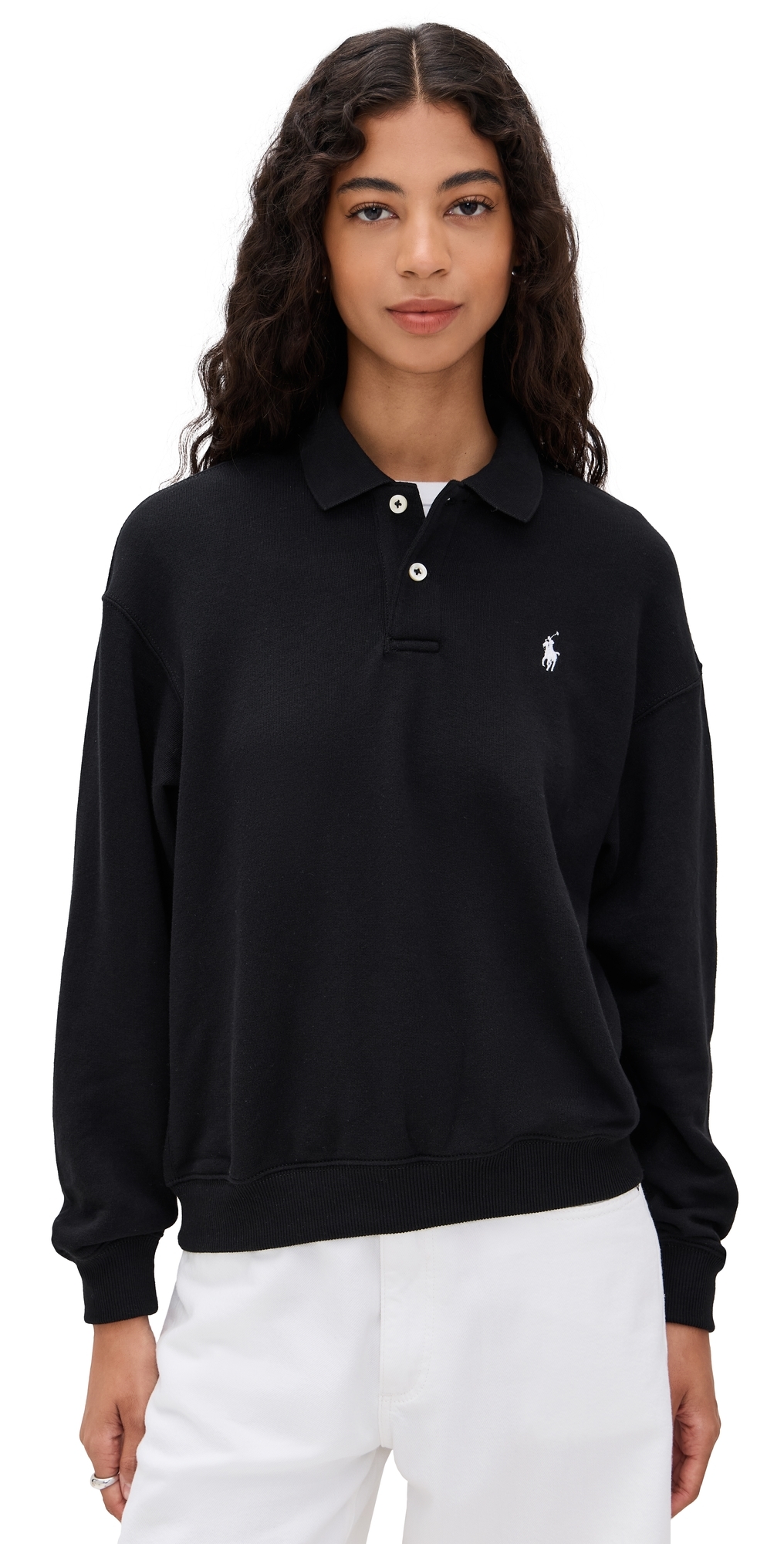 Polo Ralph Lauren Polo Collar Sweatshirt Polo Black Polo Ralph Lauren Polo Collar Sweatshirt Polo Black