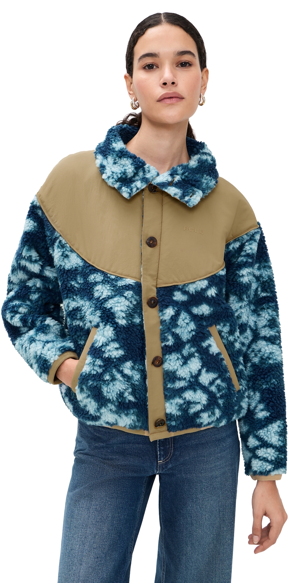 Polo Ralph Lauren Jacquard Knit Long Sleeve Funnel Neck Jacket Tie Dye Jacquard Polo Ralph Lauren Jacquard Knit Long Sleeve Funnel Neck Jacket Tie Dye Jacquard