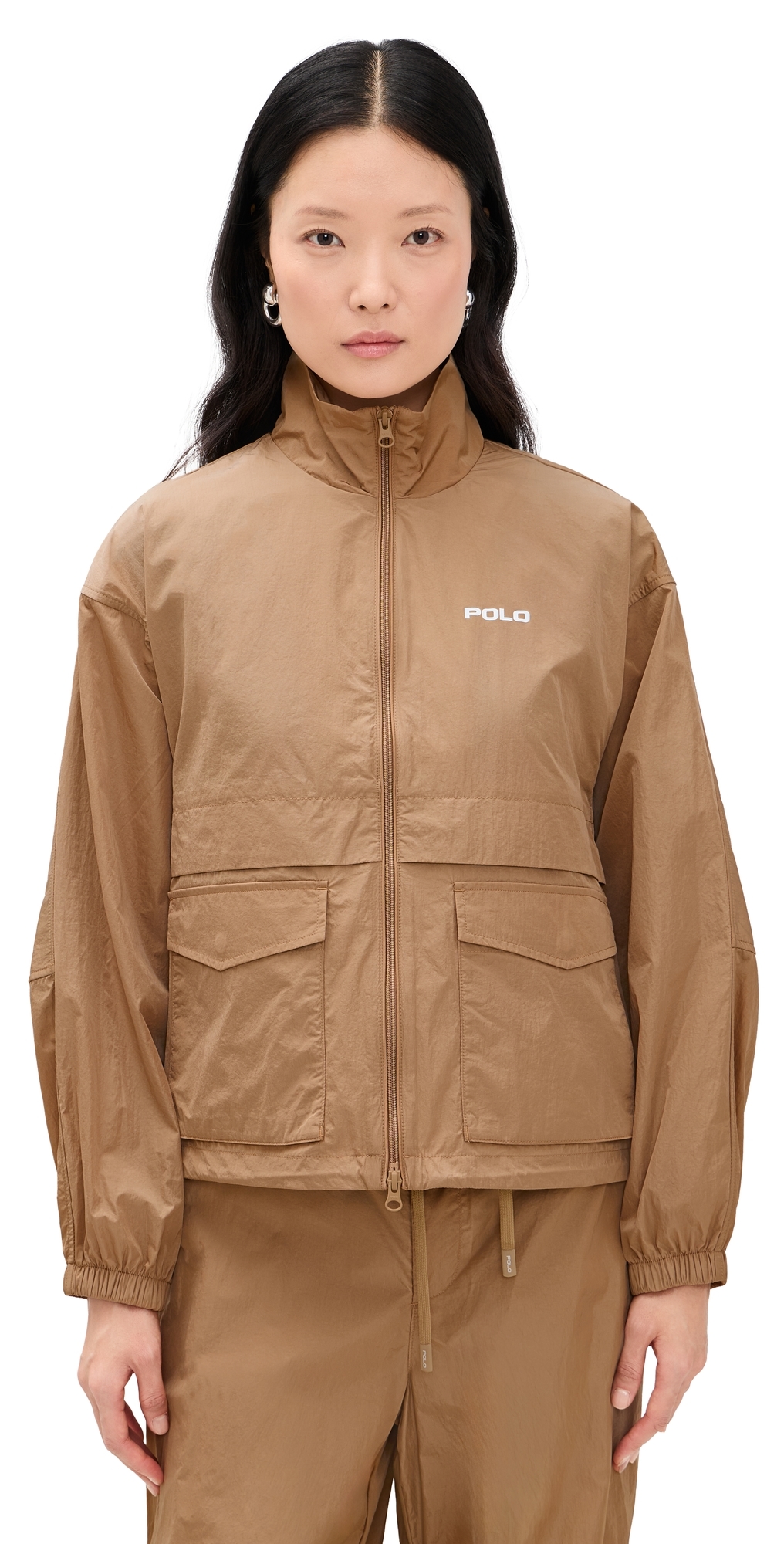 Polo Ralph Lauren Nylon Windbreaker Jacket Cafe Tan