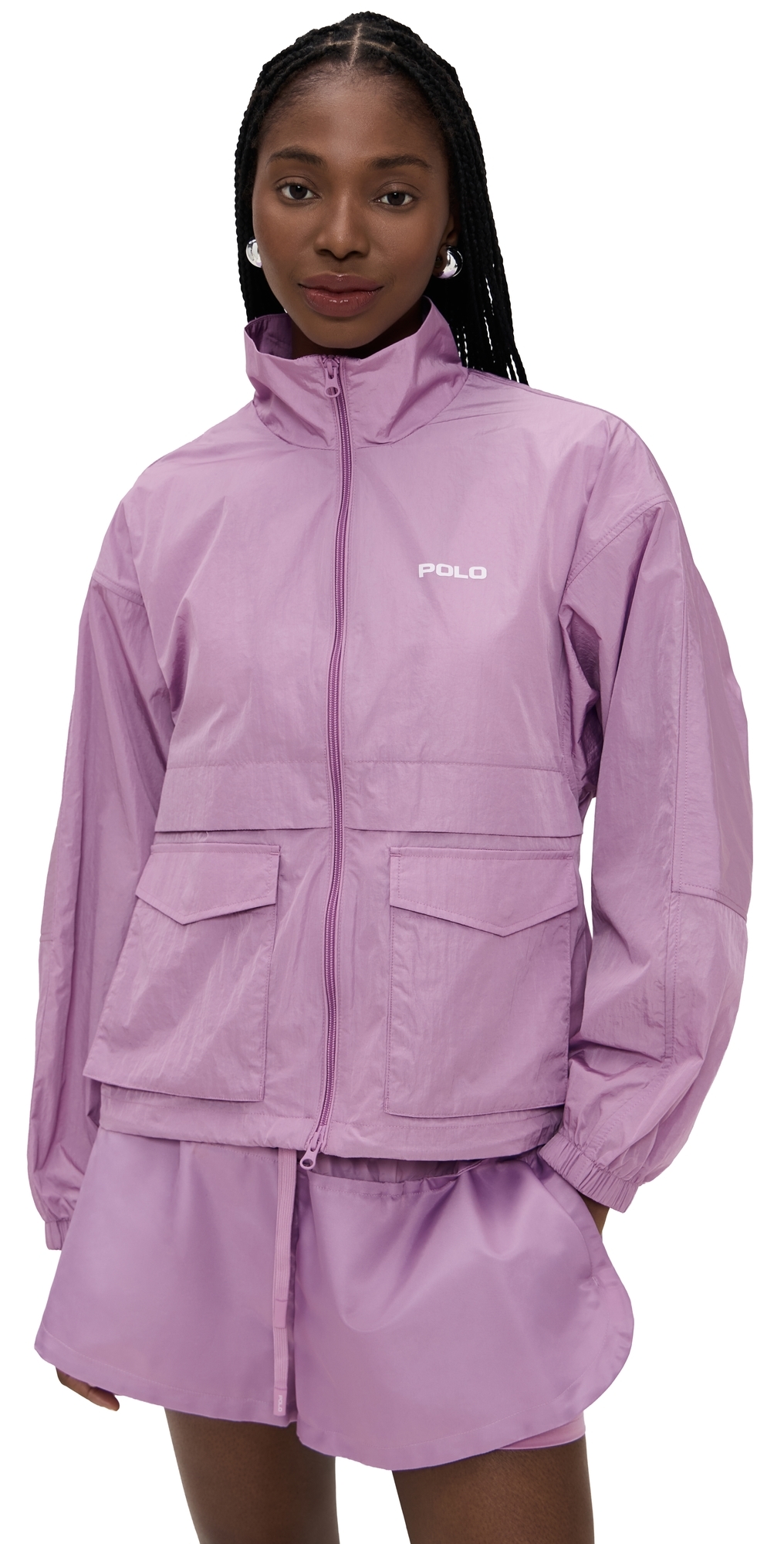 Polo Ralph Lauren Nylon Windbreaker Jacket Light Mauve Polo Ralph Lauren Nylon Windbreaker Jacket Light Mauve