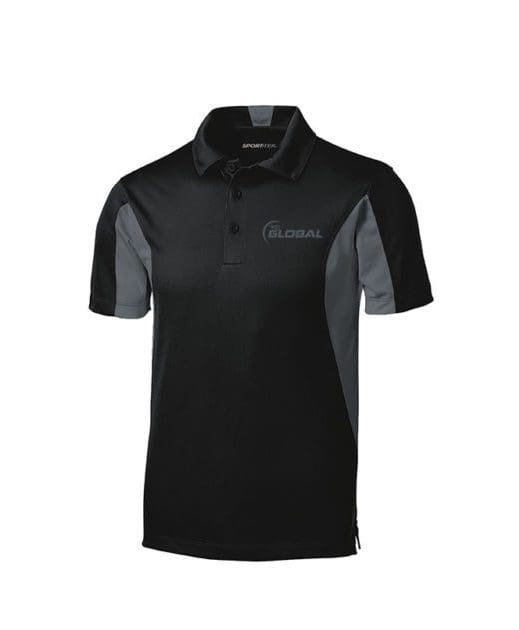 Global Men’s Compass Performance Polo Bowling Shirt Dri-Fit BlackGrey Small Global Men’s Compass Performance Polo Bowling Shirt Dri-Fit BlackGrey Small