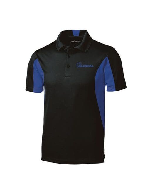 Global Men’s Compass Performance Polo Bowling Shirt Dri-Fit BlackBlue Small Global Men’s Compass Performance Polo Bowling Shirt Dri-Fit BlackBlue Small