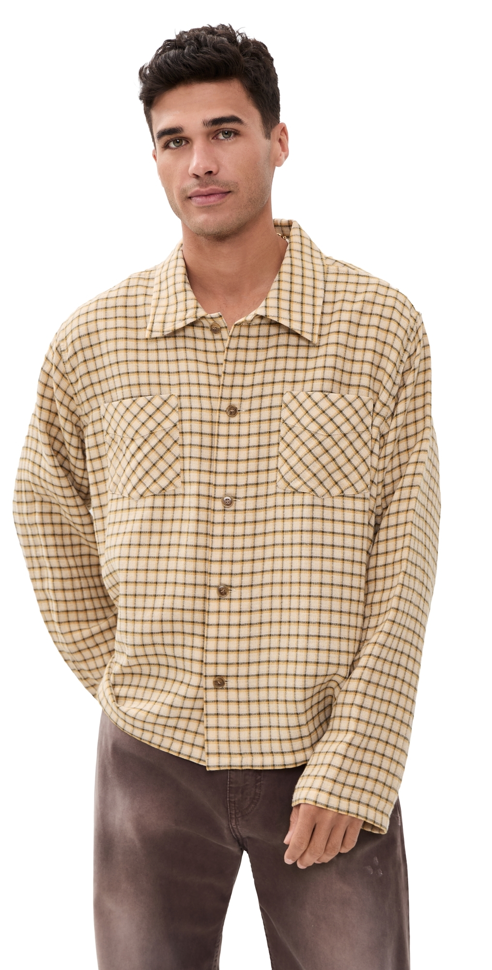Stockholm Surfboard Club Club Overshirt Yellow Check