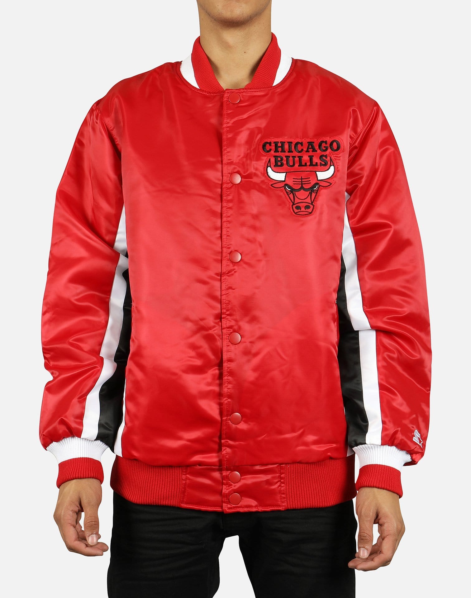 Starter NBA CHICAGO BULLS SATIN BOMBER JACKET Starter NBA CHICAGO BULLS SATIN BOMBER JACKET