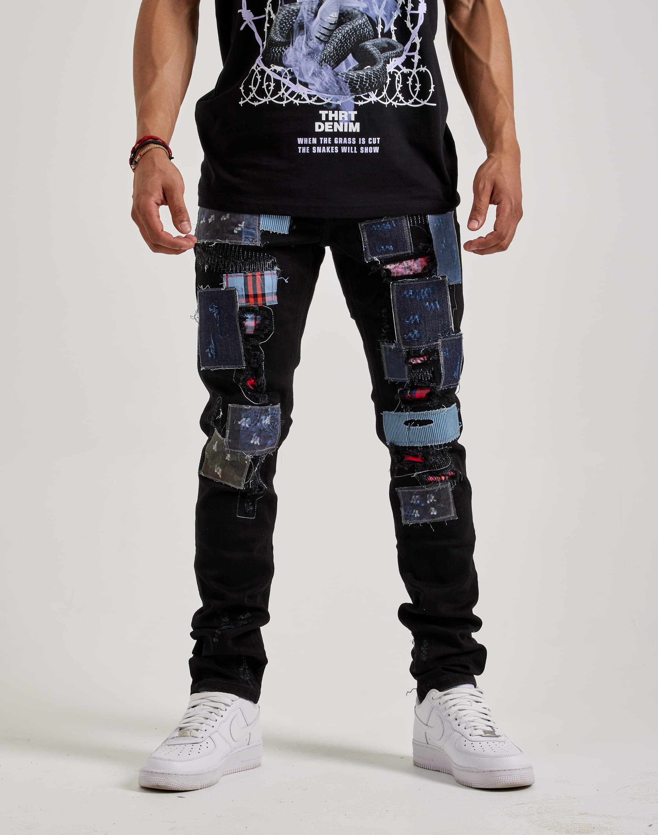 Embellish Nyc Patchwork Denim Jeans Embellish Nyc Patchwork Denim Jeans