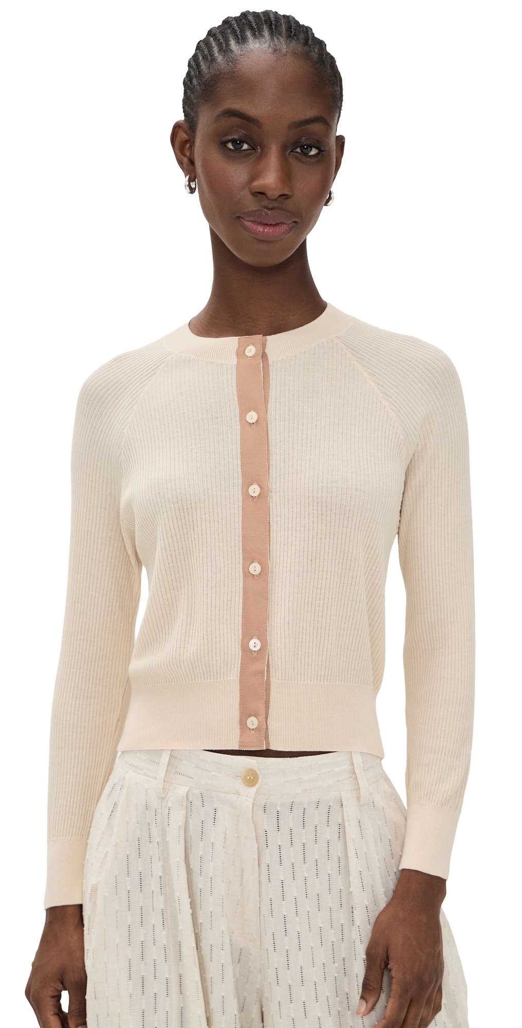THE GREAT. The Dainty Cardigan Soft Petal