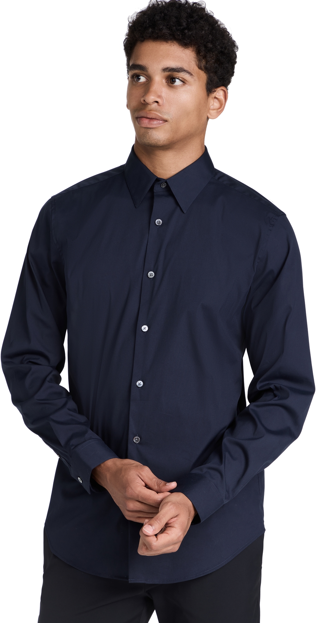 Theory Sylvain Good Cotton Shirt Eclipse Theory Sylvain Good Cotton Shirt Eclipse