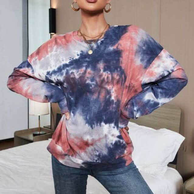 Tie Dye Drop Shoulder Sweatshirt Tie Dye Drop Shoulder Sweatshirt