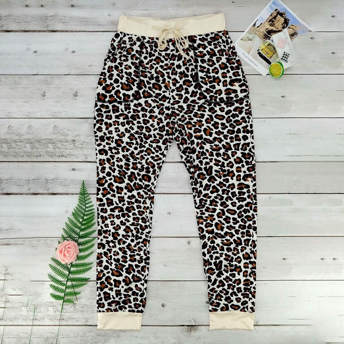 Tie Dye Sweatpants – S Leopard