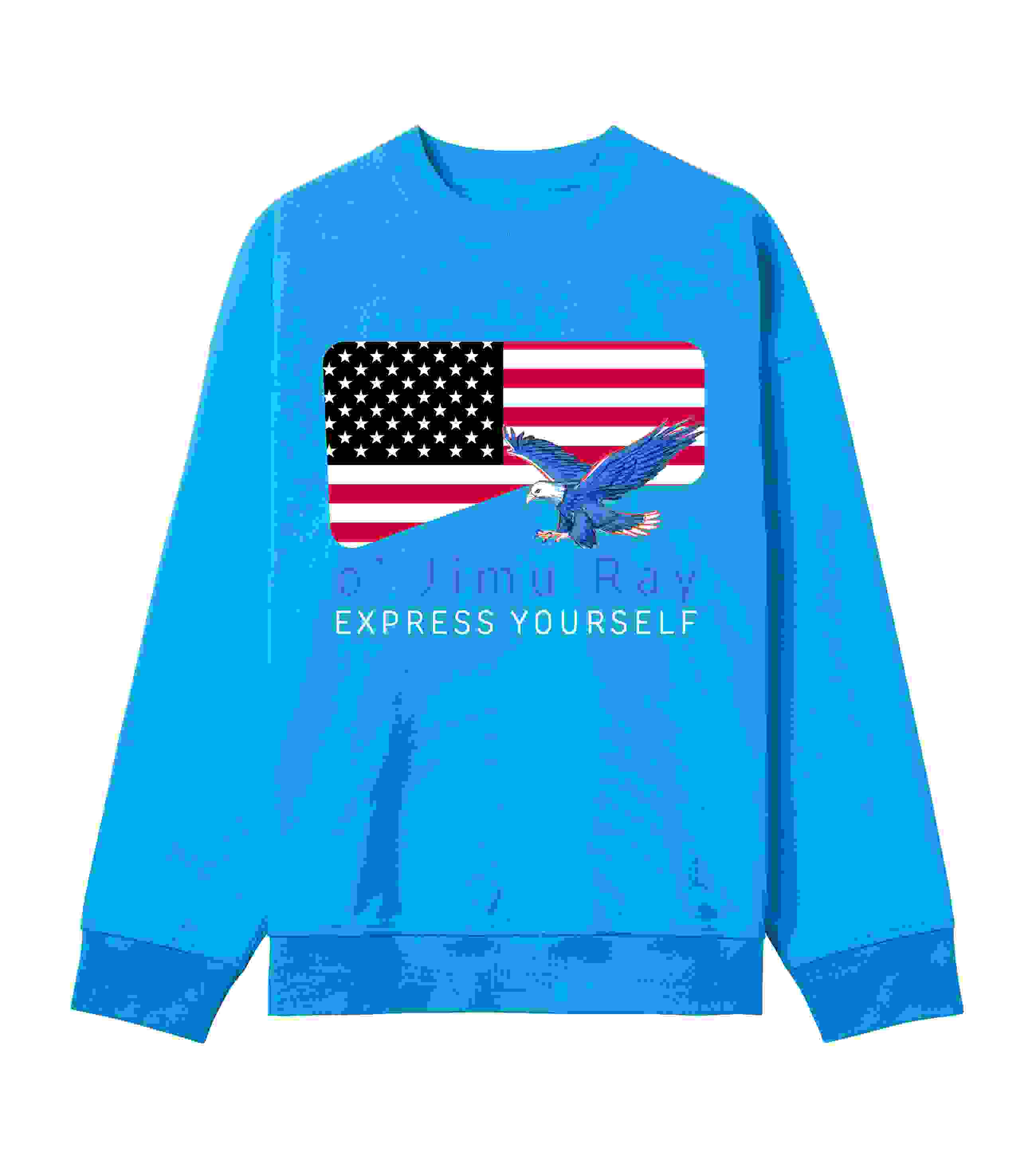 Eagle Embrace – Patriotic th July Sweatshirt – Turquoise L men Eagle Embrace – Patriotic th July Sweatshirt – Turquoise L men
