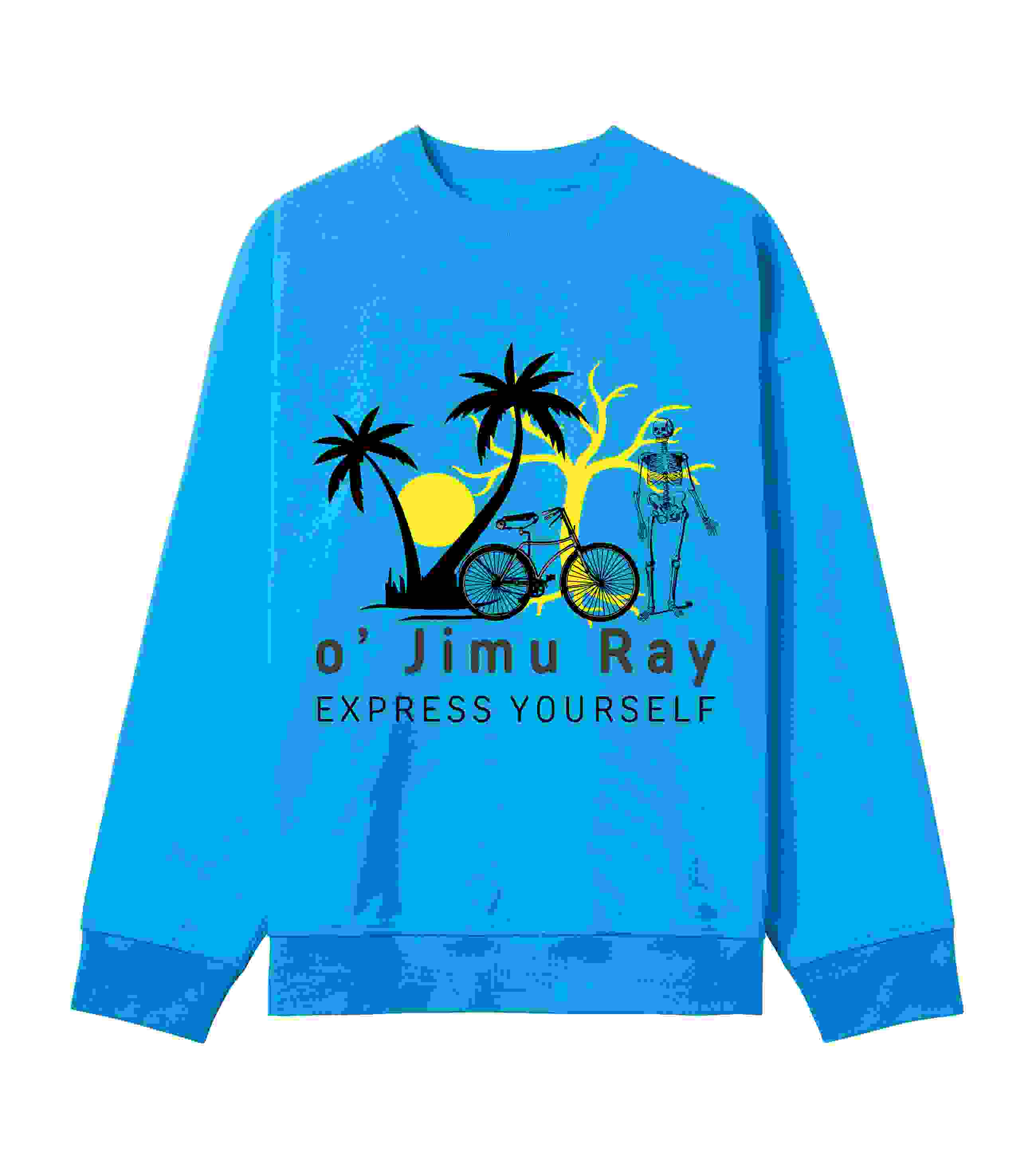 Timeless Travel -Men’s Boxy Sweatshirt – Turquoise M men