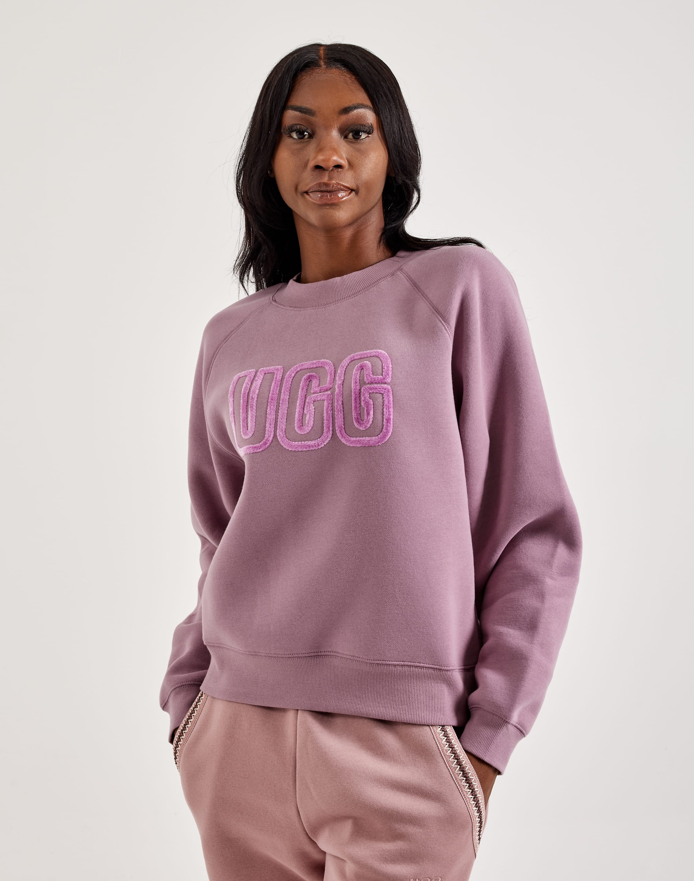 UGG Logo Crewneck Fleece Sweatshirt UGG Logo Crewneck Fleece Sweatshirt