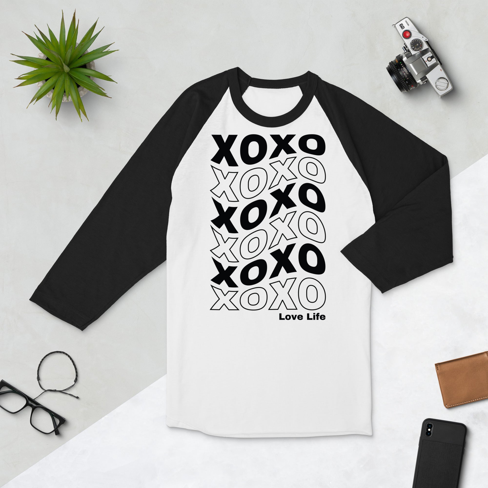 XO Pattern Motivational Shirt – WhiteBlack XO Pattern Motivational Shirt – WhiteBlack