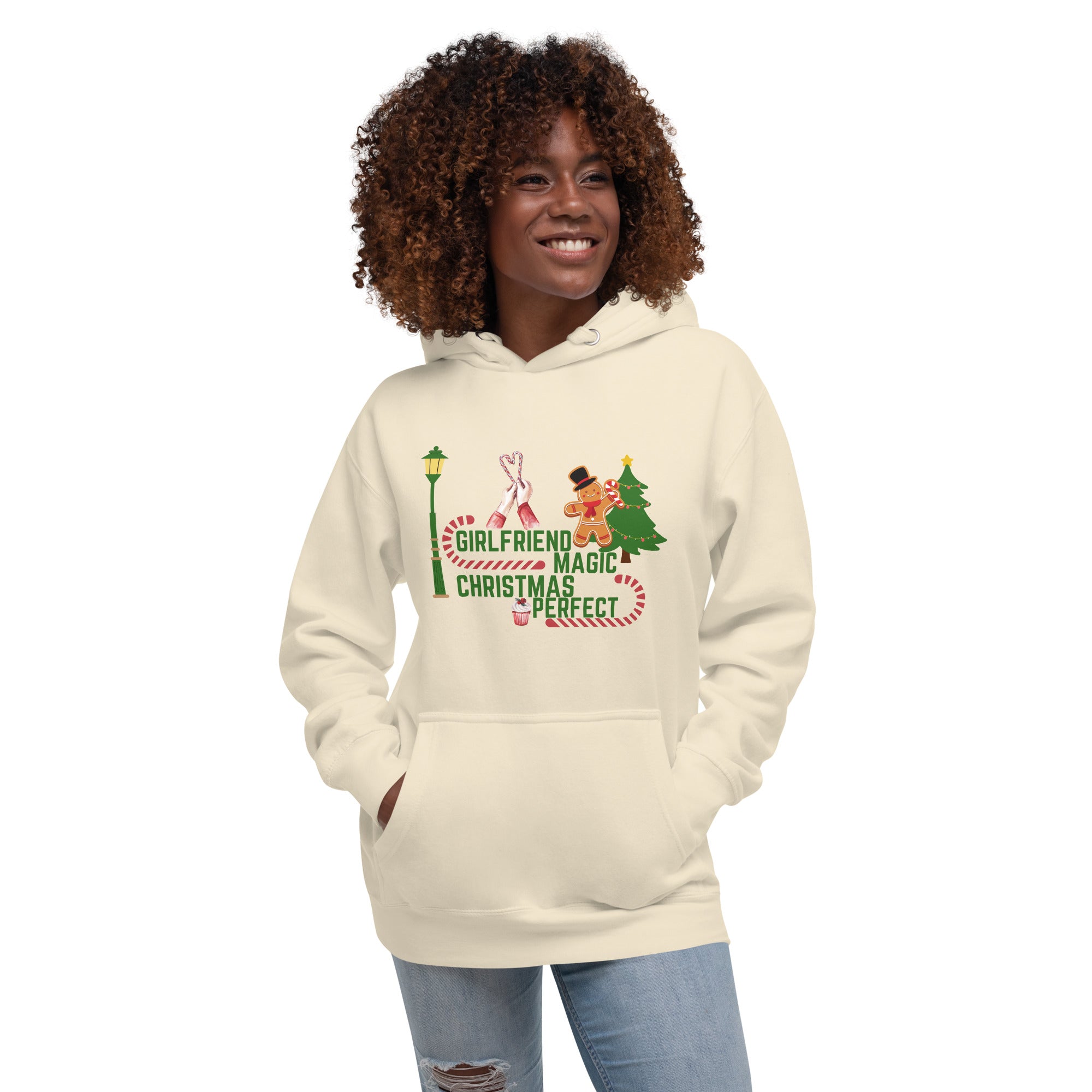 Christmas Magic with My Girlfriend Festive Hoodie for Her Christmas Magic with My Girlfriend Festive Hoodie for Her