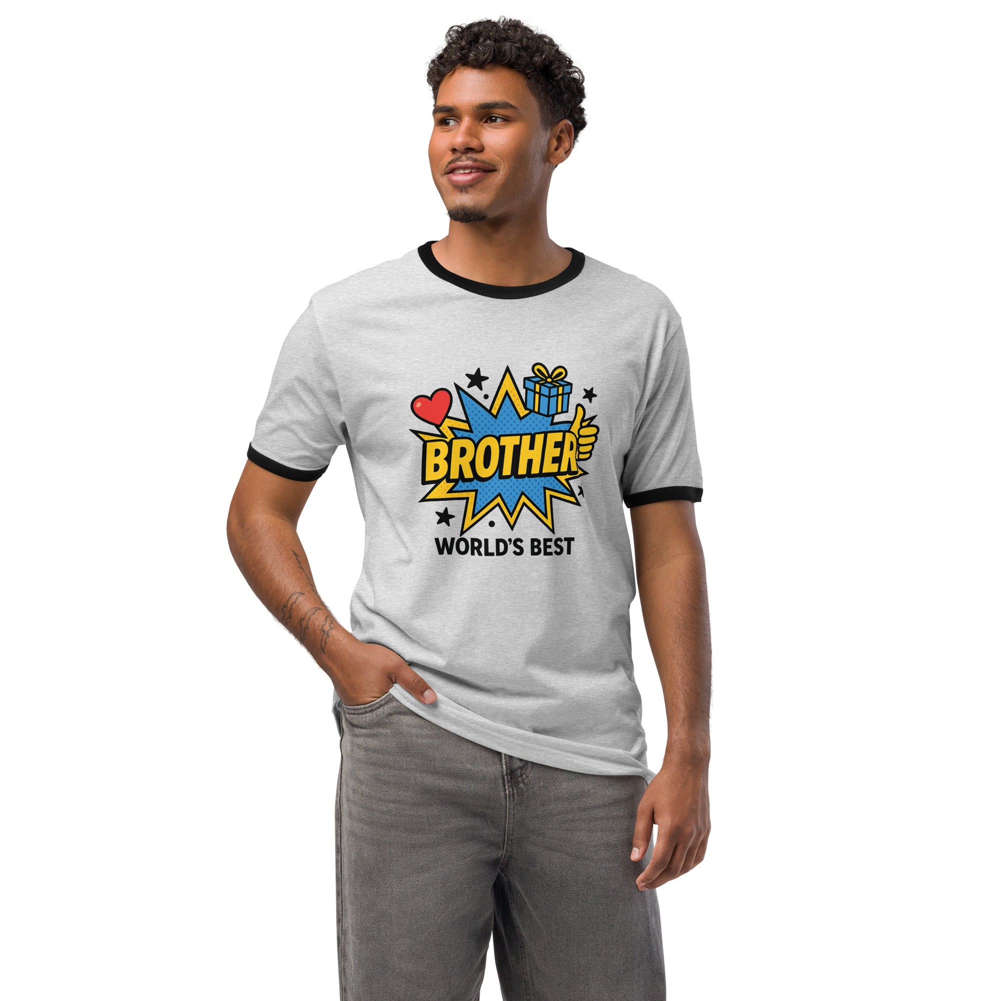 Celebrate Your Brother World’s Best Unisex Ringer shirt – Heather Gray Black Celebrate Your Brother World’s Best Unisex Ringer shirt – Heather Gray Black