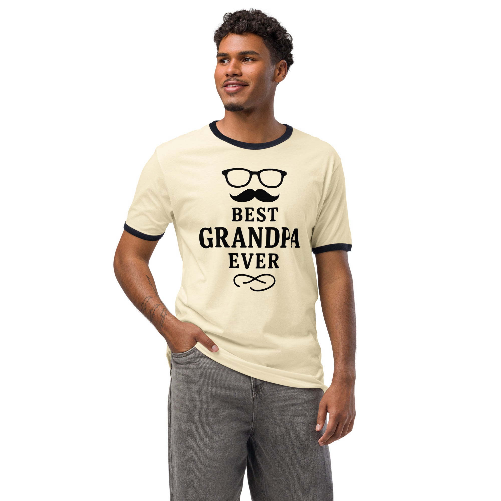Grandfather Roots of Strength Unisex Ringer shirt Gift – Natural Midnight Navy Grandfather Roots of Strength Unisex Ringer shirt Gift – Natural Midnight Navy