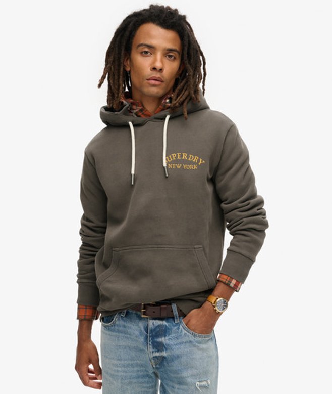 Superdry Men’s Tattoo Back Graphic Loose Hoodie Black Superdry Men’s Tattoo Back Graphic Loose Hoodie Black