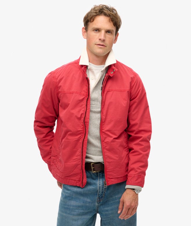Superdry Men’s Men’s Classic Harrington Jacket Red Varsity Red