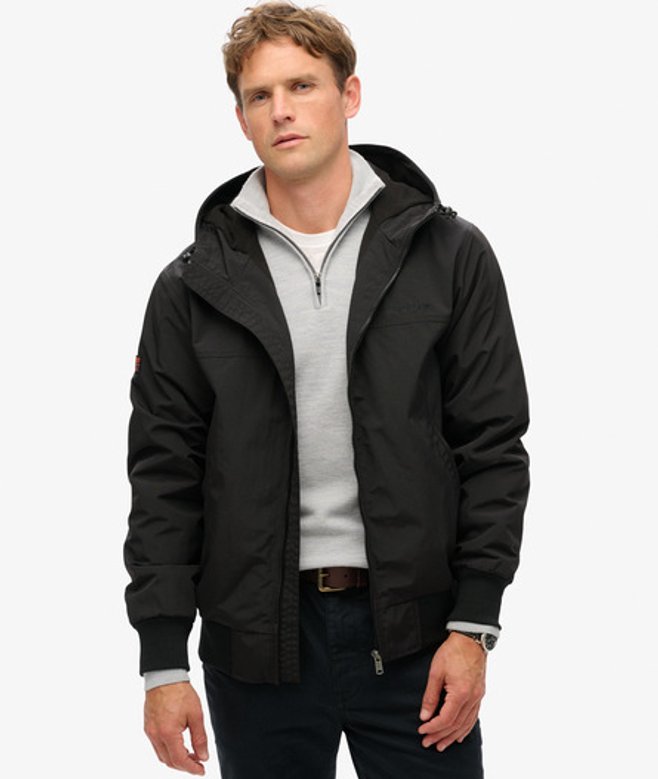 Superdry Men’s Men’s Surplus Nylon Hooded Bomber Jacket Black Jet Black Superdry Men’s Men’s Surplus Nylon Hooded Bomber Jacket Black Jet Black