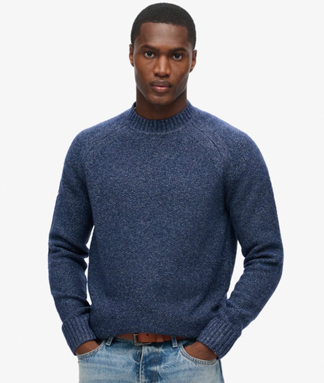 Superdry Men’s Chunky Raglan Jumper Navy