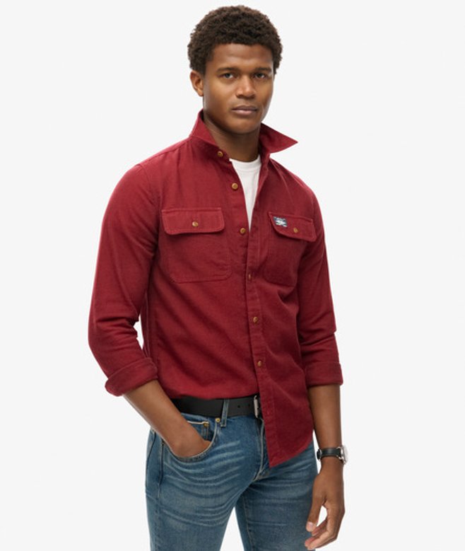 Superdry Men’s Trailsman Relaxed Fit Overshirt Red Superdry Men’s Trailsman Relaxed Fit Overshirt Red