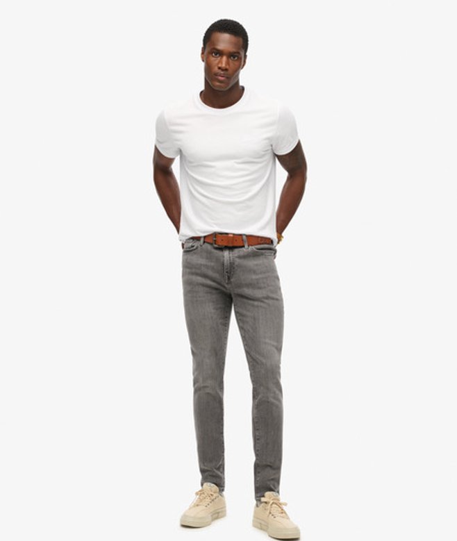 Superdry Men’s Men’s Men’s Vintage Skinny Jeans Grey Clinton Used Grey Organic