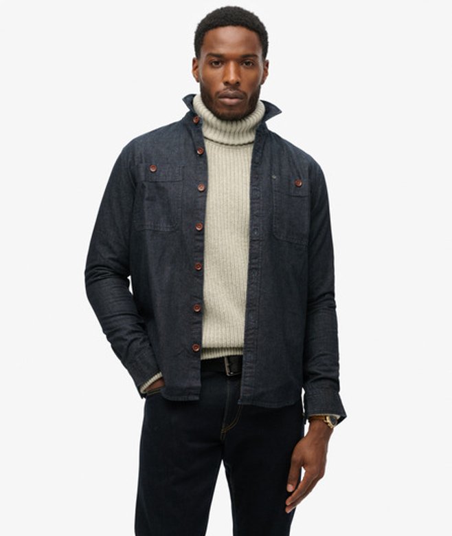 Superdry Men’s The Merchant Store – Denim Overshirt Blue Superdry Men’s The Merchant Store – Denim Overshirt Blue