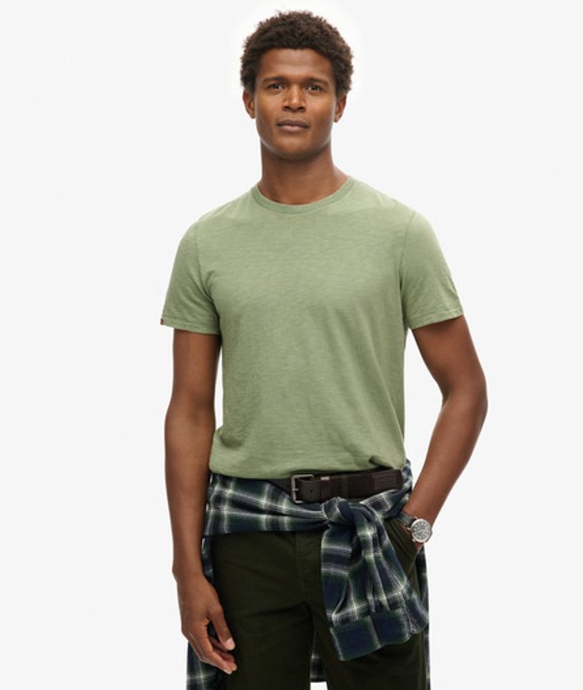 Superdry Men’s Men’s Crew Neck Slub Short Sleeved shirt Green Sea Spray Green Superdry Men’s Men’s Crew Neck Slub Short Sleeved shirt Green Sea Spray Green