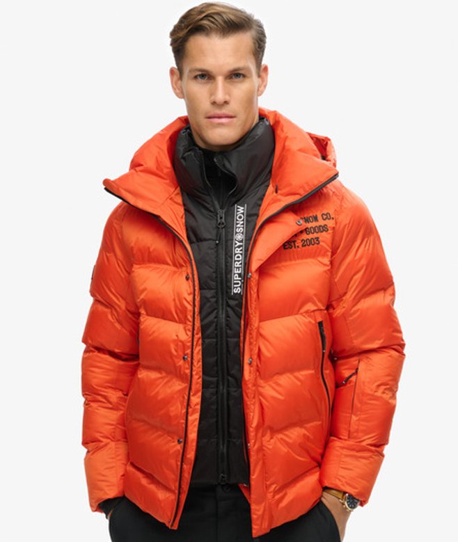 Superdry Men’s Ski Sport Puffer Jacket Orange Superdry Men’s Ski Sport Puffer Jacket Orange