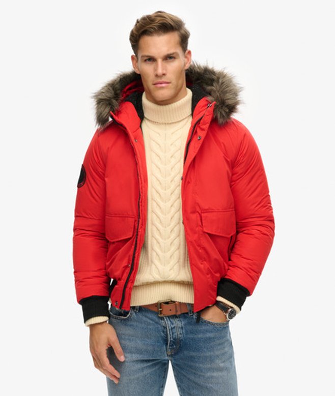 Superdry Men’s Everest Bomber Jacket Red Superdry Men’s Everest Bomber Jacket Red