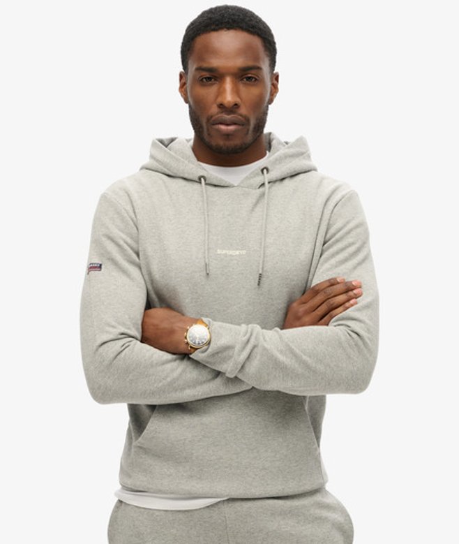 Superdry Men’s Plain Hoodie Grey Superdry Men’s Plain Hoodie Grey