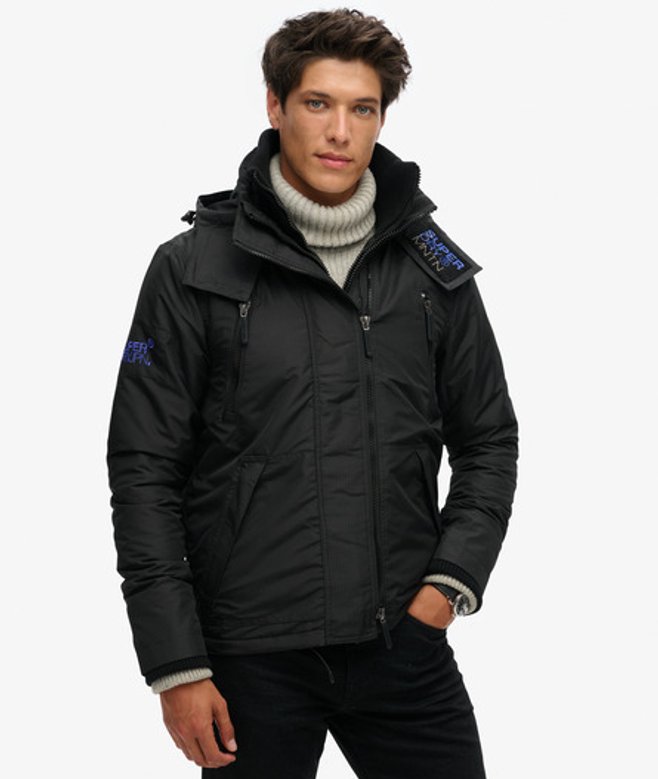 Superdry Men’s Men’s Hooded Mountain SD Windbreaker Jacket Black Blackeverton Superdry Men’s Men’s Hooded Mountain SD Windbreaker Jacket Black Blackeverton