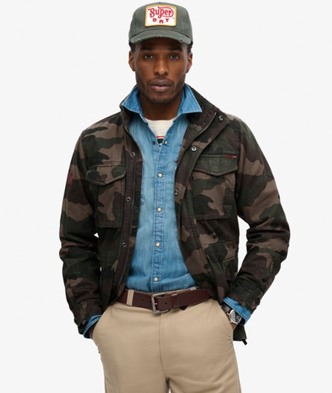 Superdry Men’s Rookie Military Jacket Green Superdry Men’s Rookie Military Jacket Green