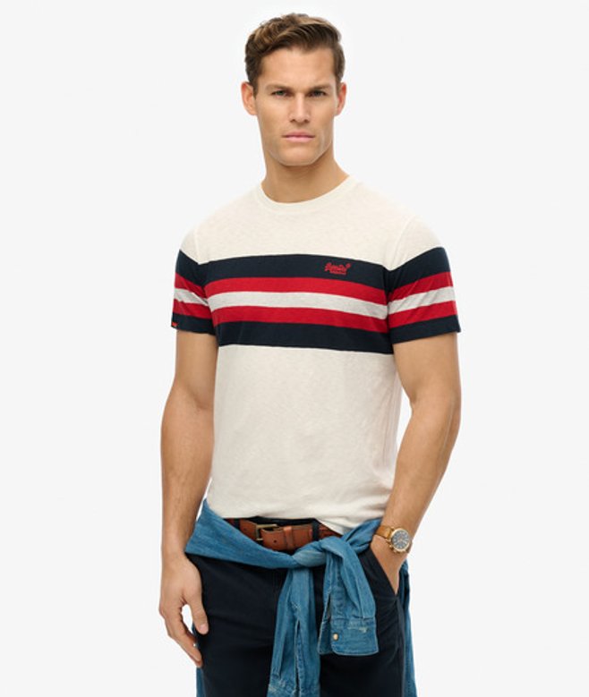 Superdry Men’s Essentials Stripe shirt White Superdry Men’s Essentials Stripe shirt White