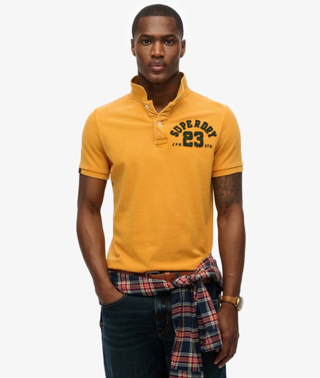 Superdry Men’s Men’s Vintage Athletic Polo Shirt Gold Track Gold