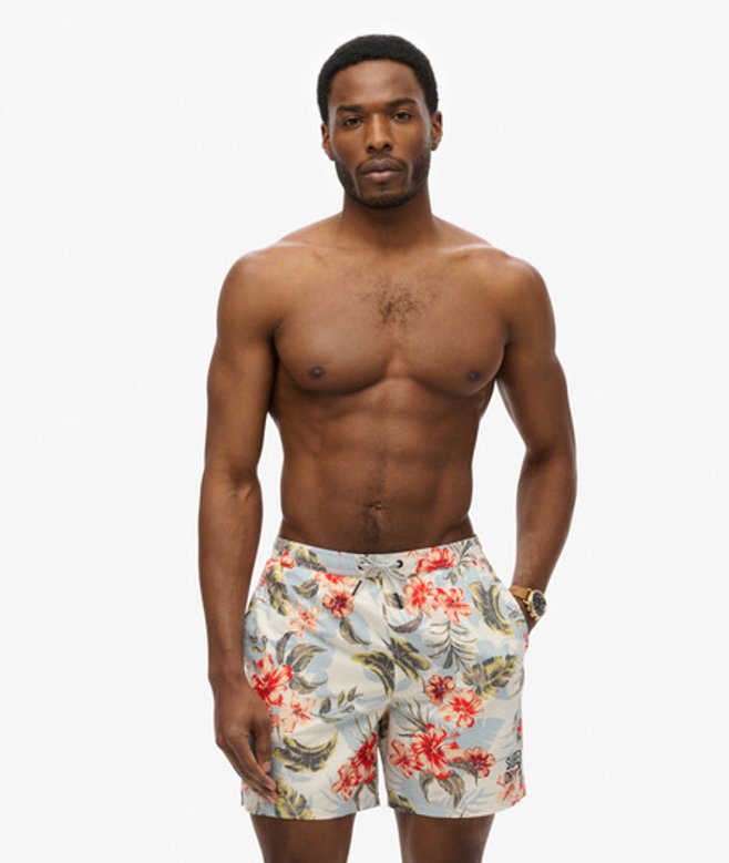 Superdry Men’s Hawaiian Print -Inch Swim Shorts Multiple Colours