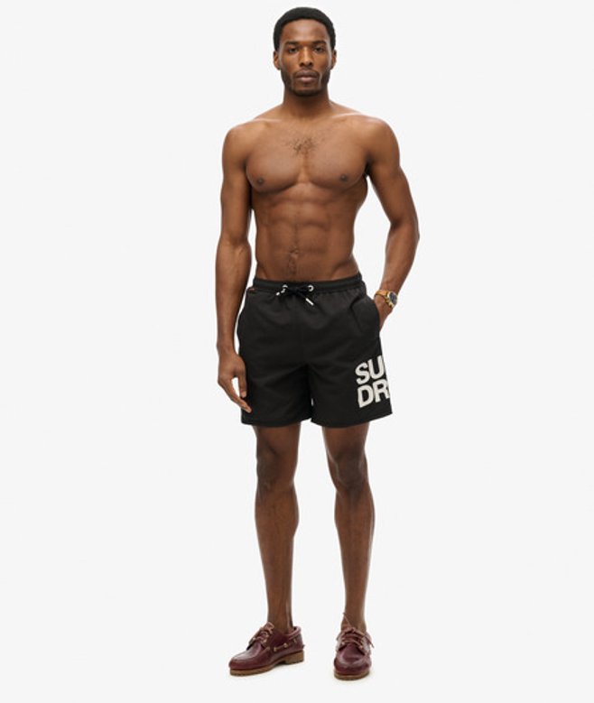 Superdry Men’s Sportswear Logo -Inch Swim Shorts Black Superdry Men’s Sportswear Logo -Inch Swim Shorts Black