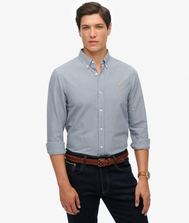 Superdry Men’s Classic Oxford Long Sleeve Shirt Navy