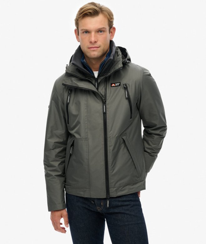 Superdry Men’s Hooded Mountain Windbreaker Jacket Dark Grey Superdry Men’s Hooded Mountain Windbreaker Jacket Dark Grey