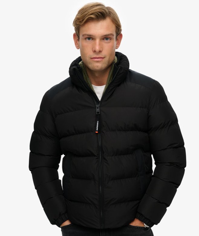 Superdry Men’s Sports Puffer Jacket Black Superdry Men’s Sports Puffer Jacket Black