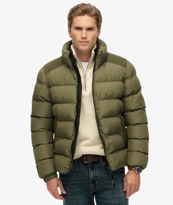 Superdry Men’s Sports Puffer Jacket Green Superdry Men’s Sports Puffer Jacket Green