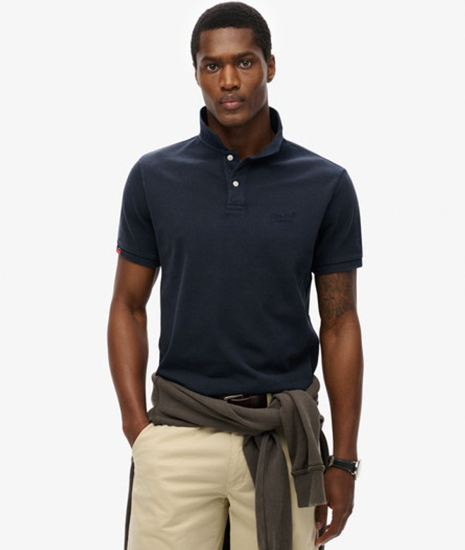 Superdry Men’s Vintage Destroy Polo Shirt Navy Superdry Men’s Vintage Destroy Polo Shirt Navy