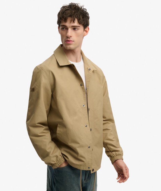 Superdry Men’s Surplus Otto Coach Jacket Brown Superdry Men’s Surplus Otto Coach Jacket Brown