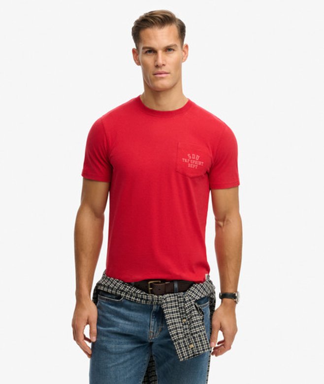 Superdry Men’s Vintage Prep Relaxed Pocket shirt Red